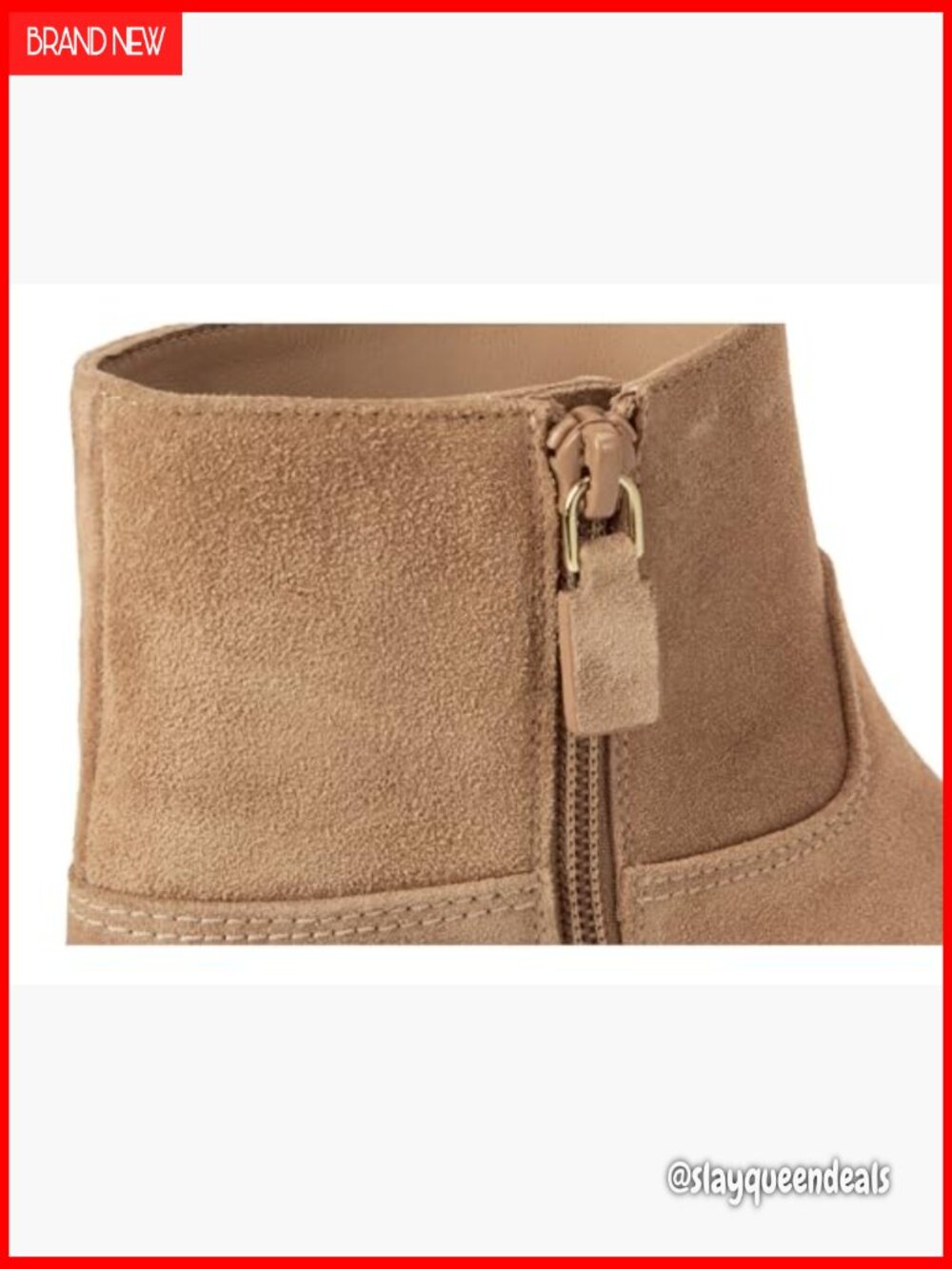 Leather Zip Booties Ankle Boots Heeled - Picture 6 of 7